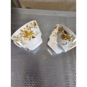 Ridgway Staffordshire England Antique Rose Set Of 2 Teacups Vintage
